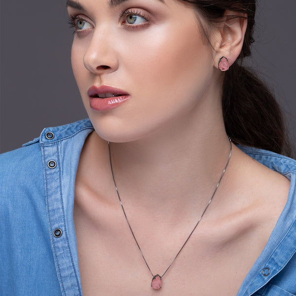 Amber Earrings and Necklace Set