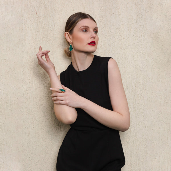 Emerald Triangle Earring