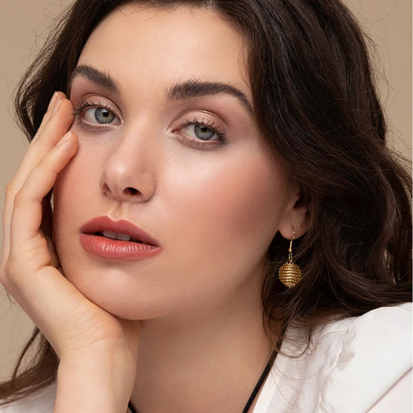 Golden Grass Globo Earrings 2cm