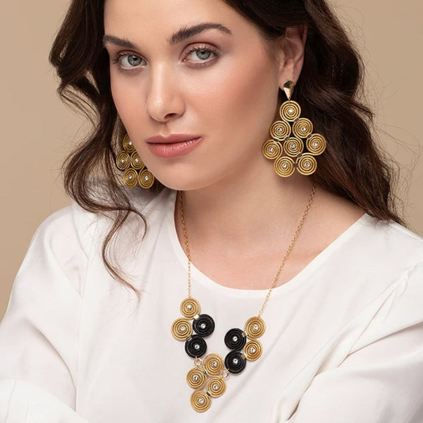 Golden Grass Necklace Infinite Mandalas