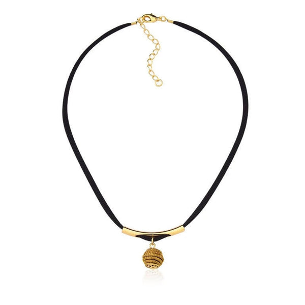 Golden Grass Sphere Choker Necklace
