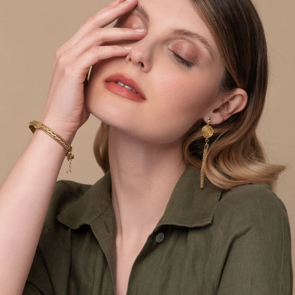 Golden Grass Triple Braid Bracelet