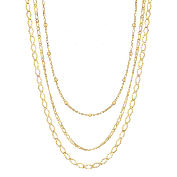 Necklace triple collar and spheres