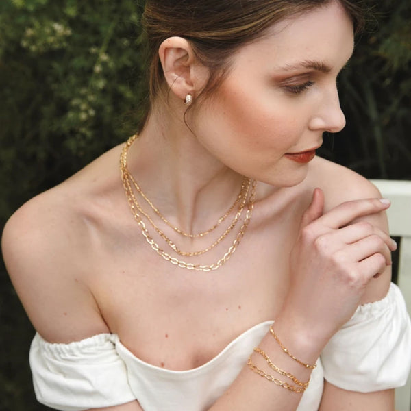 Necklace triple collar and spheres