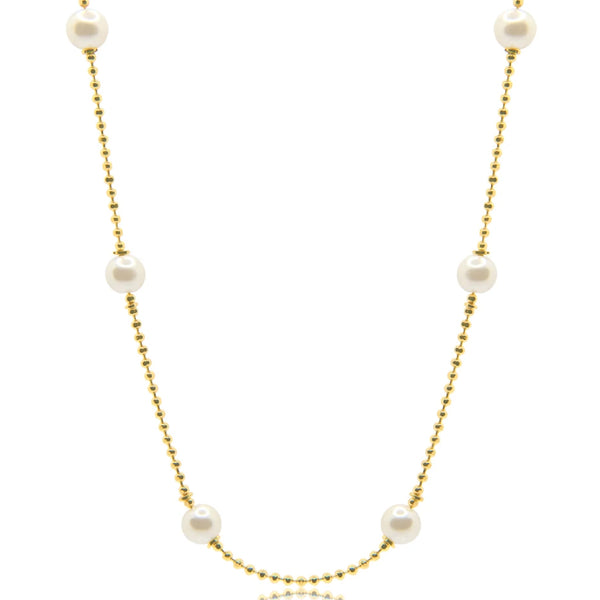 Necklace with dots and Shell Pearls