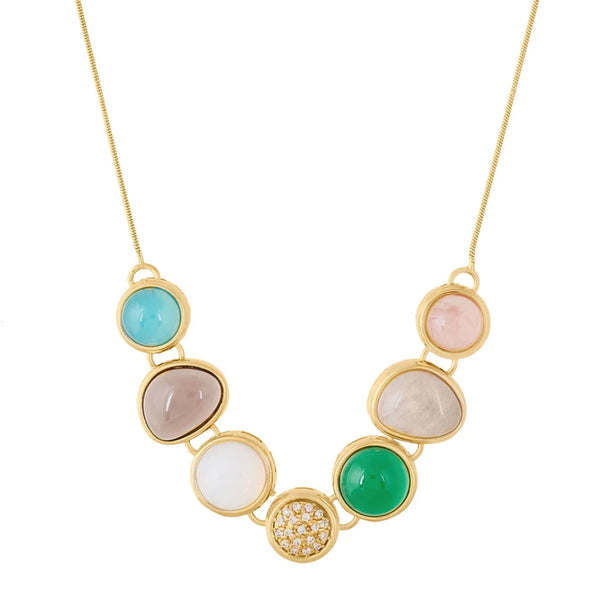 Set Earrings and Necklace Assorted Stones