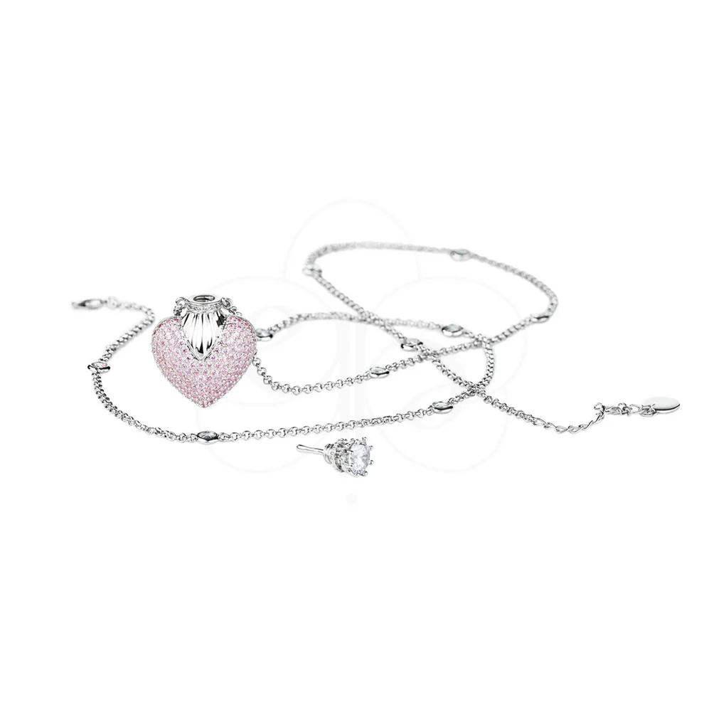 Perfume Heart Pendant Necklace 541 Pink