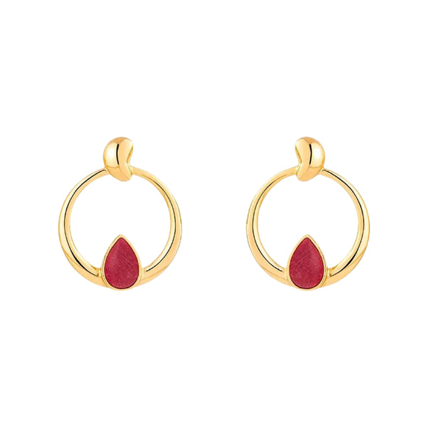 Drop of the Orient Hoop Earrings