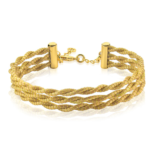 Golden Grass Bracelet 3 Braided Lines