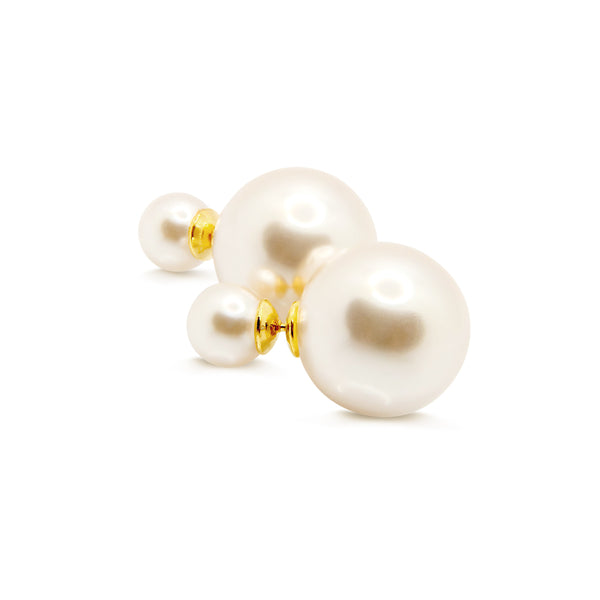 Double Shell Pearl Earring