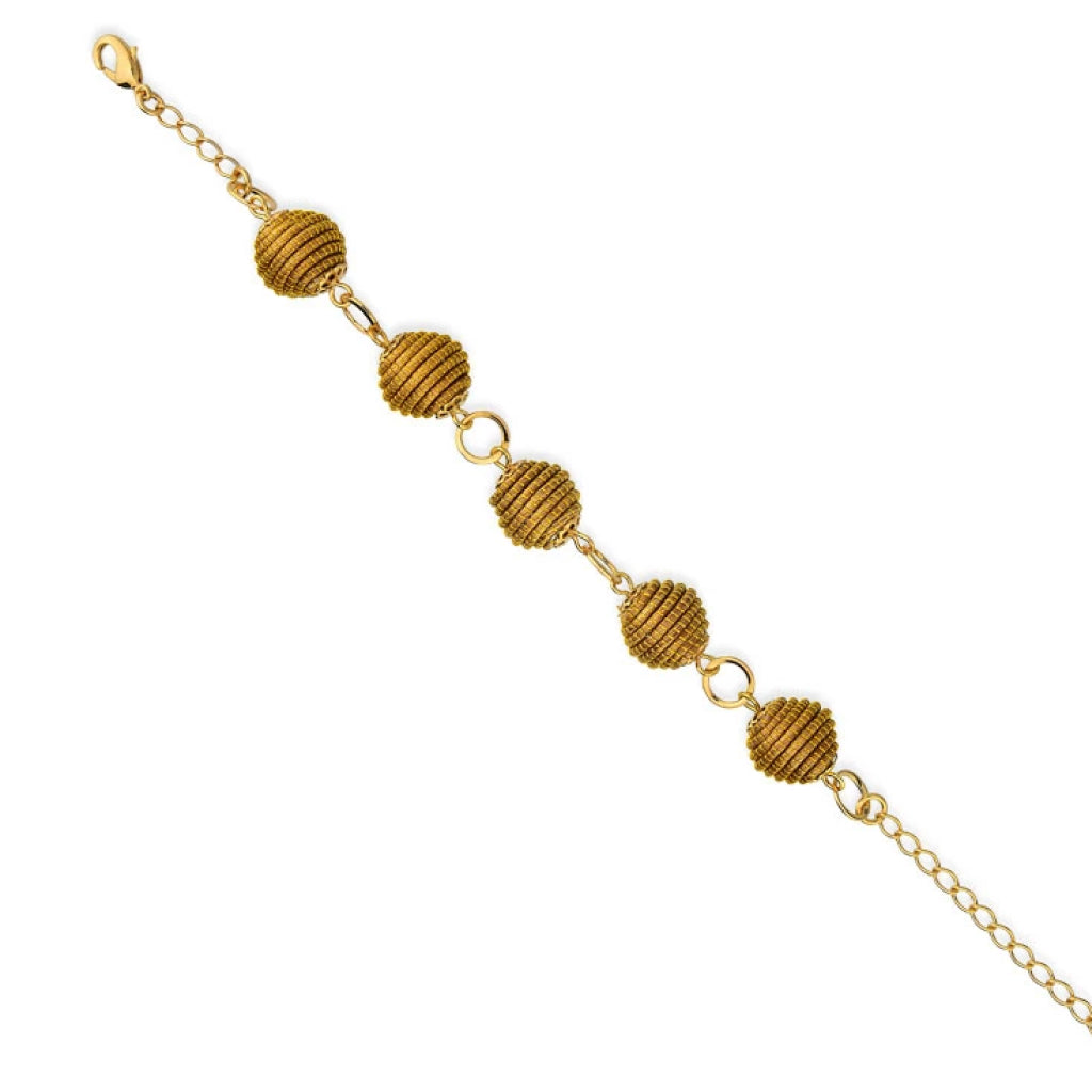 Golden Grass Bracelet 5 spheres