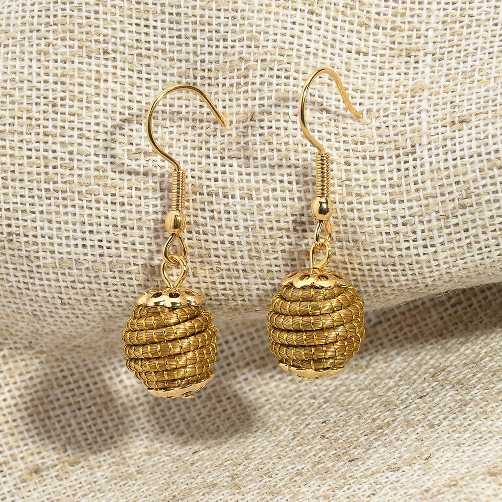 Golden Grass Globo Earrings 2cm