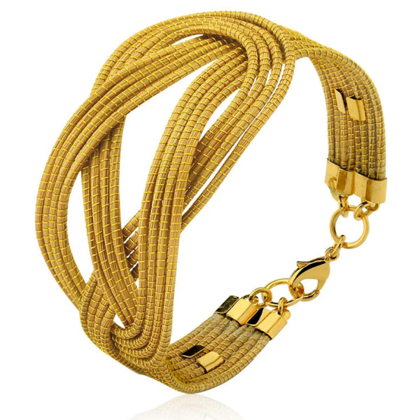 Golden Grass Interlaced Bracelet