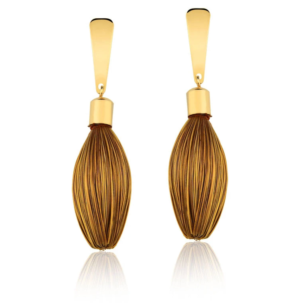 Golden Grass Tulip earrings