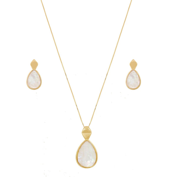 Nautilus Drop Earrings and Necklace Set