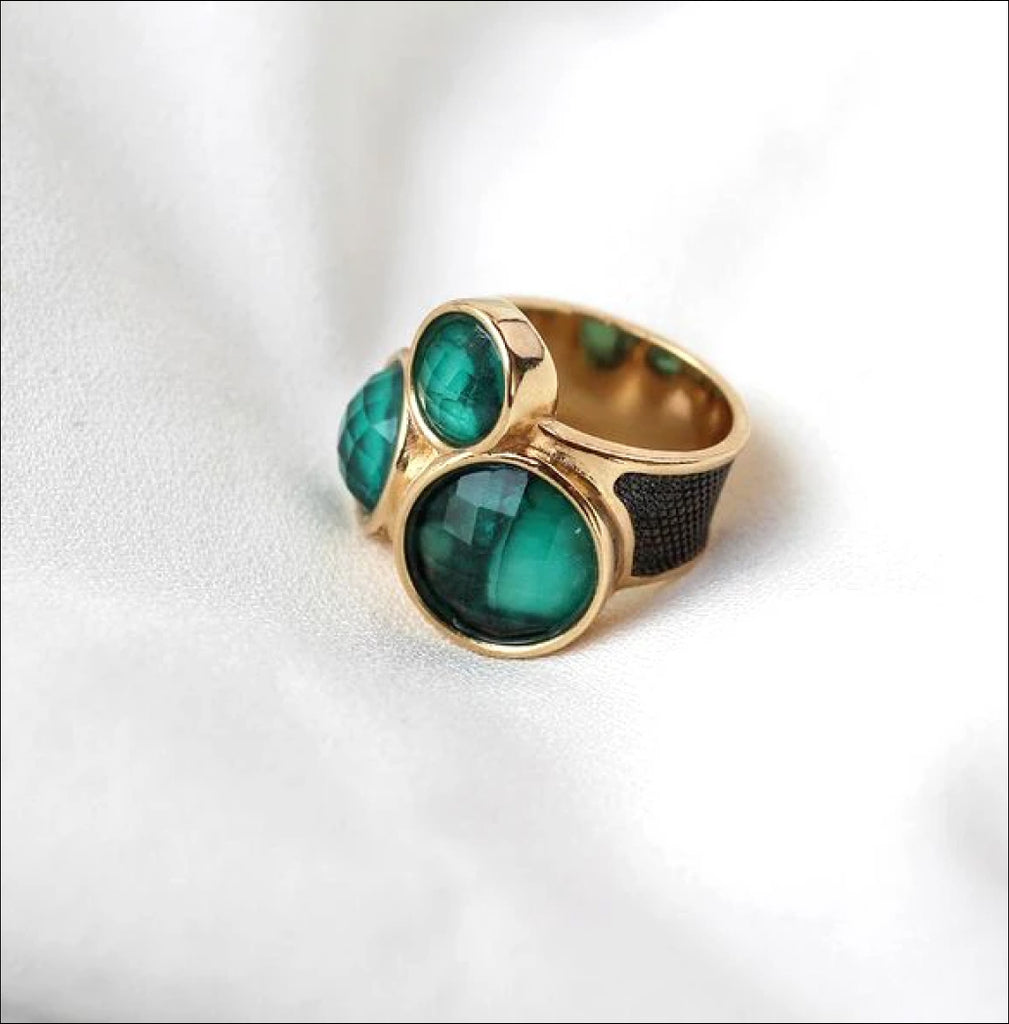 Triple Emerald Ring