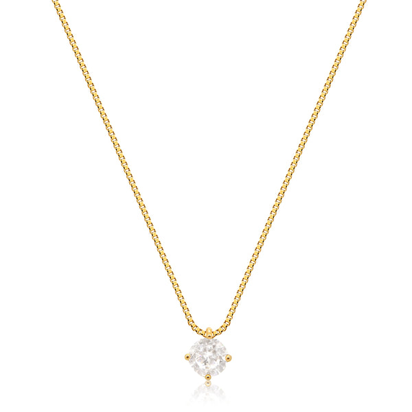 Crystal Point necklace with zirconia